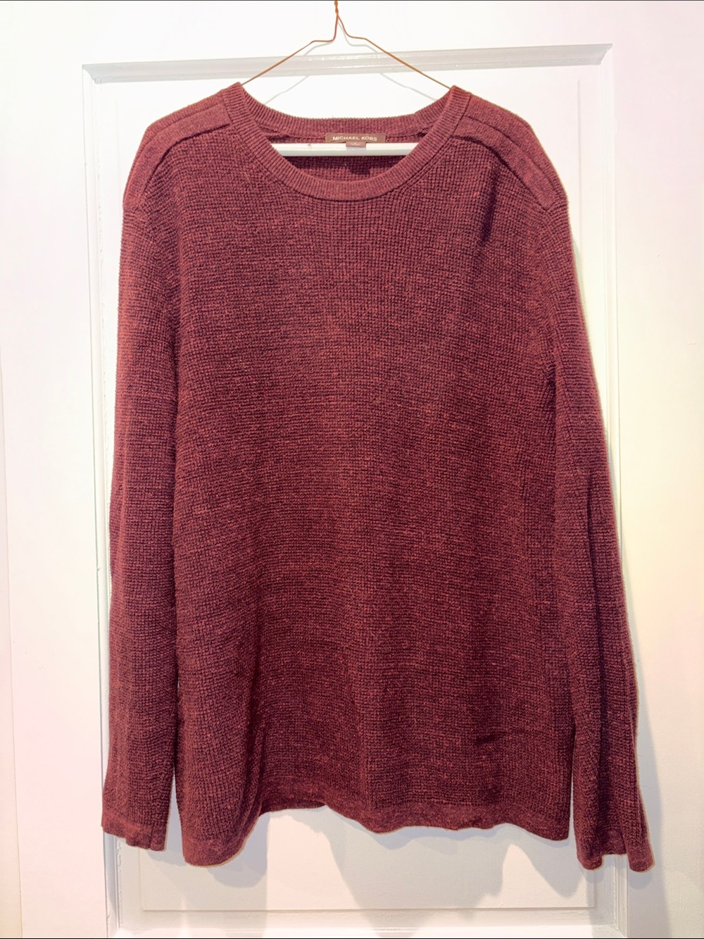 Michael Kors Men's Maroon Crewneck Sweater
